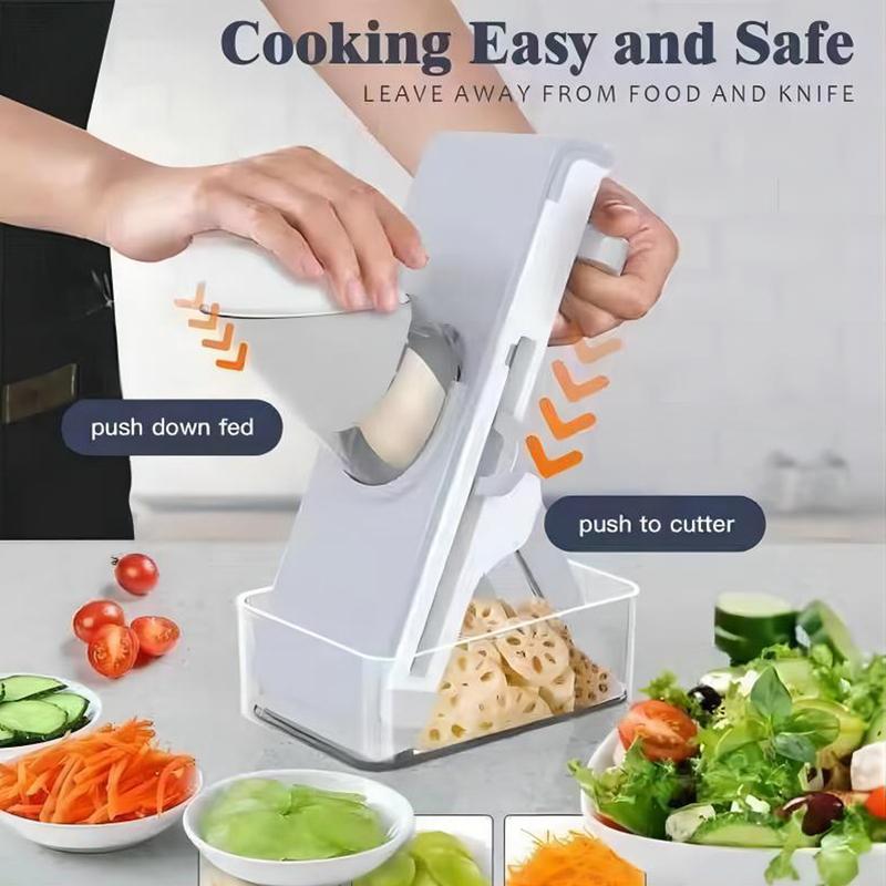 Safe Mandoline Slicer for Kitchen Multifunction Vegetable Salad Chopper Potato Cucumber Slicer French Fry Cutter 3 in 1 chopper