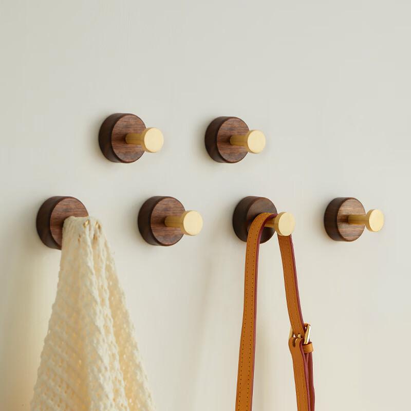 

Black Walnut & Copper Adhesive Wall Hooks