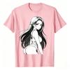 Sexy Waifu Otaku Anime Japanese In Black And White Art Tshirt Unisexs Printed Tshirt