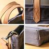 IOKI HAPU Canvas x Genuine Leather Tote Bag Lunch Bag Shoulder Bag Water Repellent Canvas 2-Way (White)
