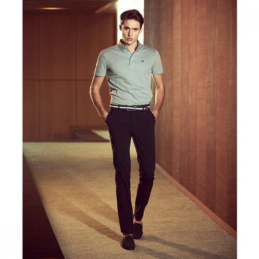 ONOFF Men S caSual Cotton Touch pantS Of5012ga Black