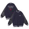 Fubu Blouson Stadium Jacket Flight Jacket and Long Sleeve Outerwear Melton with Synthetic Leather Plus American Street Navy Men's Women's Trim, Sizes,