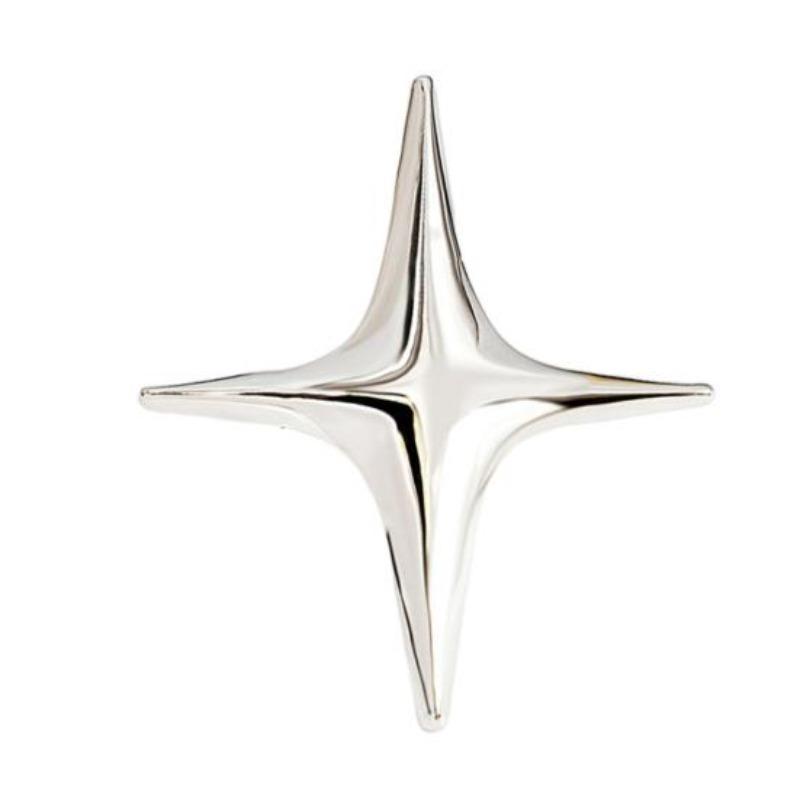 Fyrauddig stjärnbrosch i metall Elegant kostym i lyxig färg