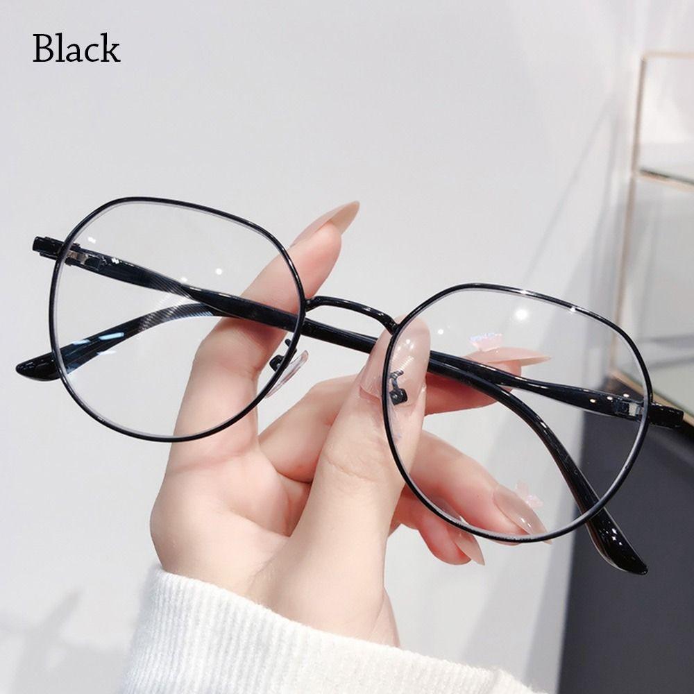 Fashion Anti-Blue Light Glasses Classic Women Men Ultra Light Metal Frame Glasses Office Computer Goggles Eye Protection Black