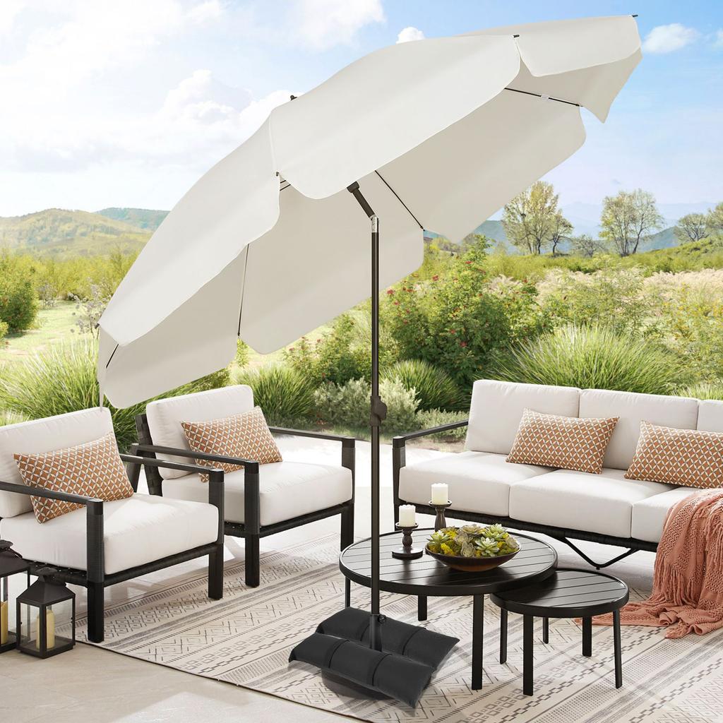 2Pcs Oxford Cloth Arched Sand Bags Weatherproof Fillable Outdoor Furniture Sandbags Tear Resistant Umbrella Base Weight Bags