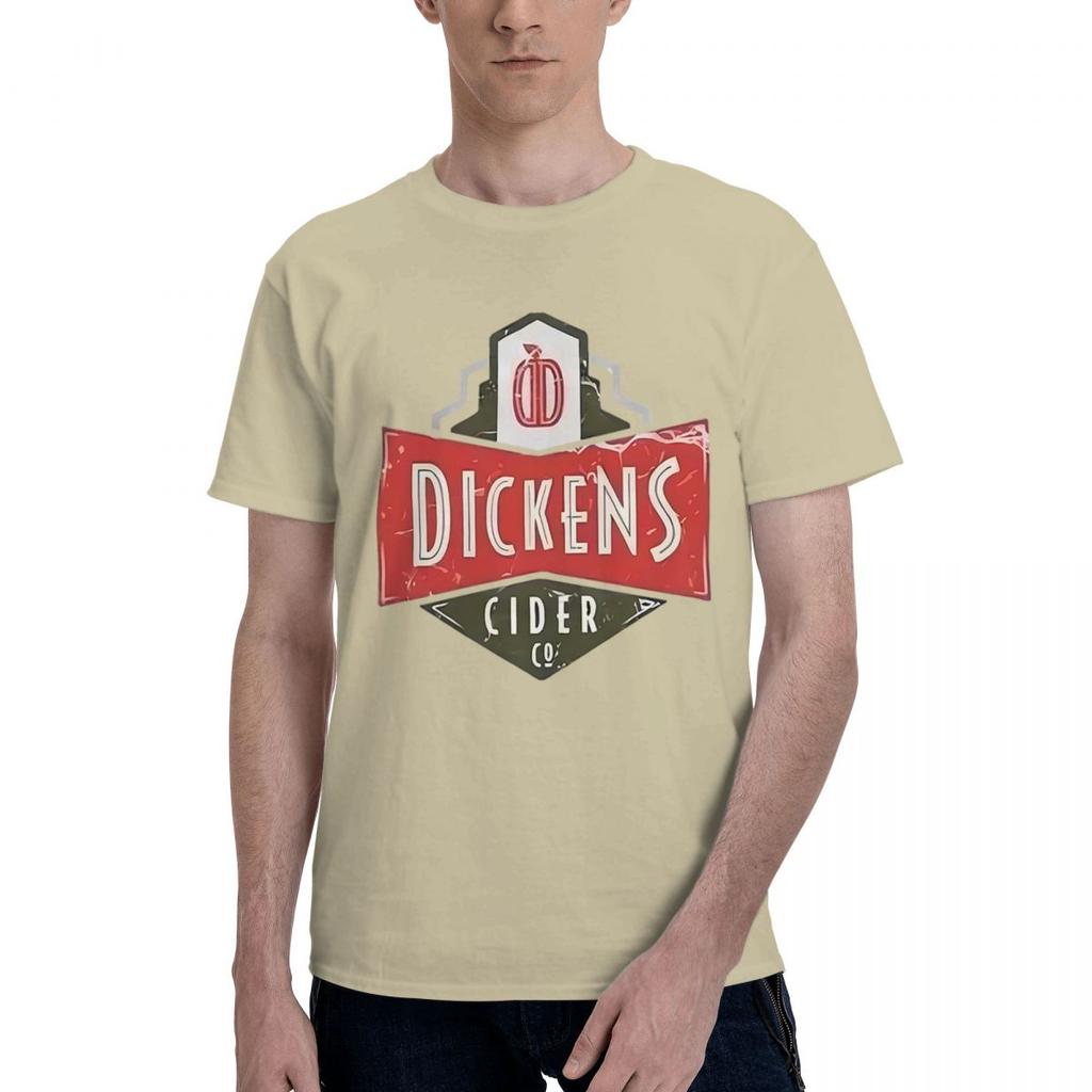 Dickens Cider Graphic 100 Cotton Casual Breathable Confortable Shirt Short Sleeve TShirt Tshirts Men