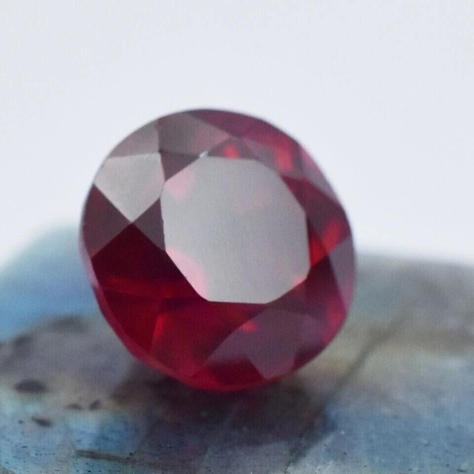 Round Cut Natural Mozambique Red Ruby 15 Ct Flawless Certified Loose Gemstone