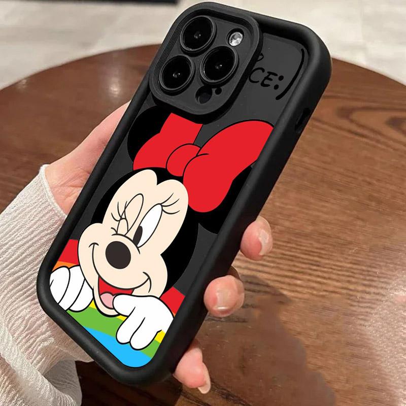 Kreslený obal na telefon Mickey a Minnie Mouse pro iPhone 17E 11 12 13 14 15 16 17 Pro Max Fundas 17 Air Plus 16e 13 Mini Silikonový kryt