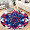 1pc Floral Mandala Design Carpet, Round Non Slip Durable Large Size Office Carpet, Suitable for Office