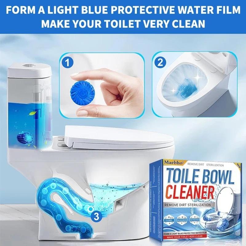Household Portable Toilet Cleaner with Descaling and Odor Removal Function, Blue Cleaning Block, Toilet Freshener and Deodorizer