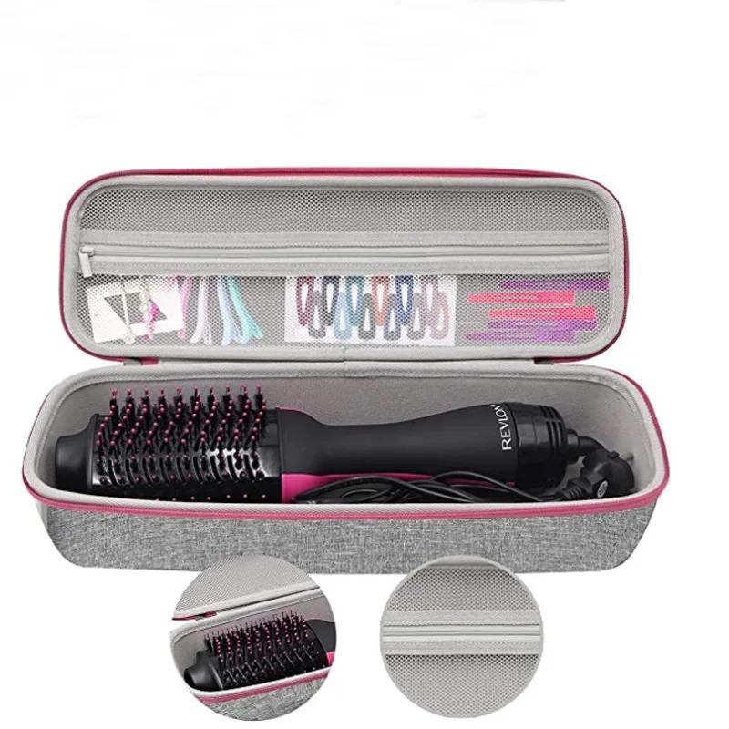 

Large Hard Case Hair Dryer Storage Box for Hair Dryer Curling Iron and Straightener Packaging сірий колір
