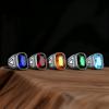 R3427 Men's High Quality 316L Stainless Steel Variety Onyx Rings Fashion Trend Jewelry