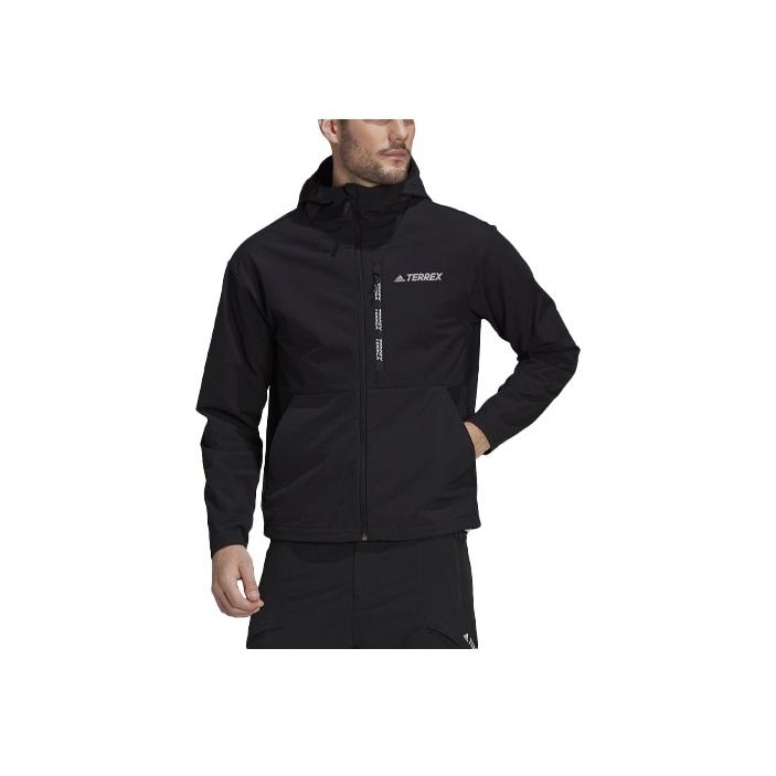 

Adidas Terrex Mtnlt Softshell куртка с капюшоном для занятий спортом на открытом воздухе мужские куртки черные GR9981 M