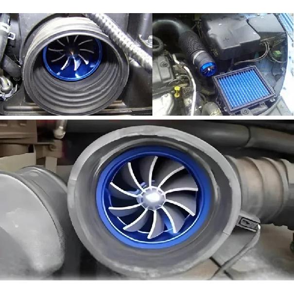 Car Air Intake Turbonator Single Fan Supercharger Gas Saver Kit Car Turbine Supercharger Turbo Refit Auto Replacement Part