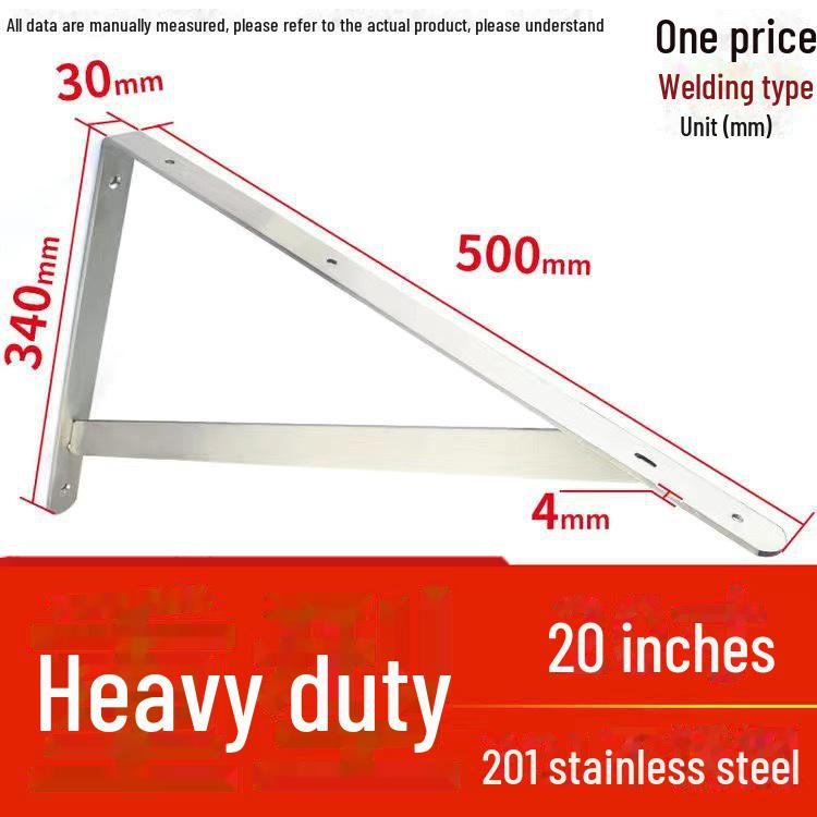 Stainless Steel Wall-Mounted Triangle Support Bracket