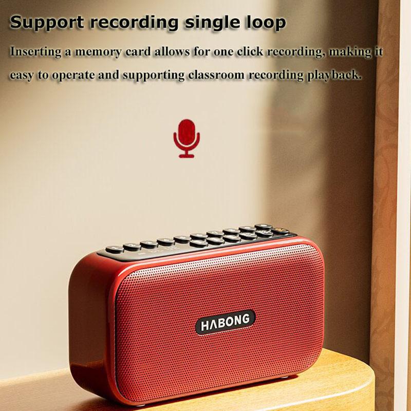 Portable FM Radio Rechargeable Portatil Radios Recorder Wireless Bluetooth 5.3 Speaker Walkman Heavy Bass Handsfree MP3 Player