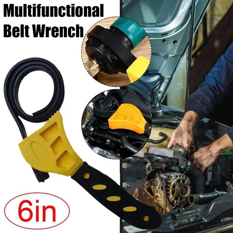 Multifunctional Belt Wrench Adjustable Rubber Strap Jar Wrench Tool Opener Wrench Cartridge Pipe Wre Filter Oil Disassembly6inch