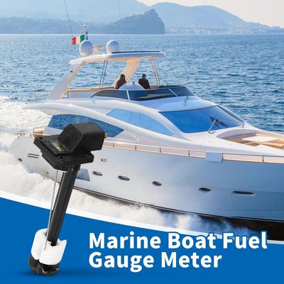 Jauge de carburant marine Unité d'envoi de réservoir de carburant Capteur de niveau de carburant Jauge de réservoir de carburant de bateau pour moteur hors-bord Externe 12L 24L Carburant