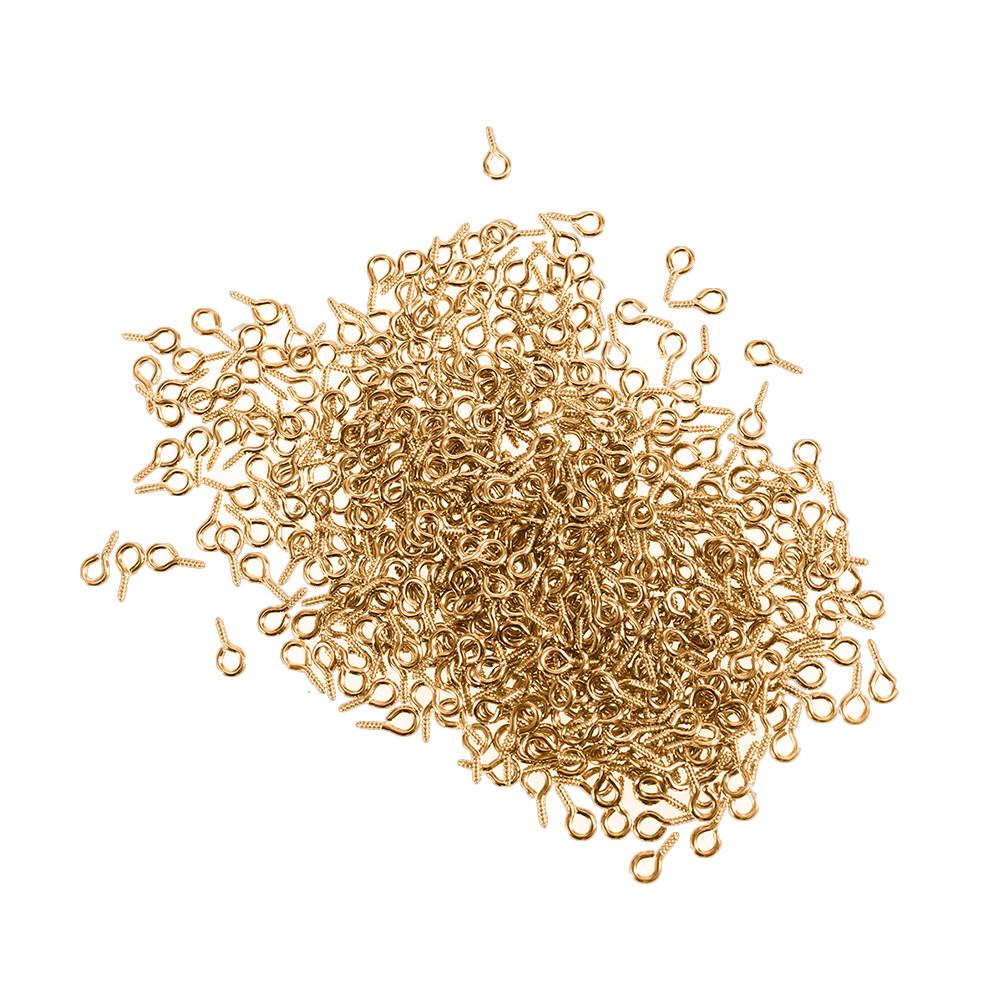 300Pcs Elegant Eye Screw Pins Strong Silver Screw Eye Bolts for DIY Jewelry Design Necklace Bracelet Keychain Craft Supplies