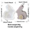 Easter Embossed Egg Flower Rabbit Candle Silicone Mold DIY Animal Bunny Scented Soap Plaster Making Mould Home Decor
