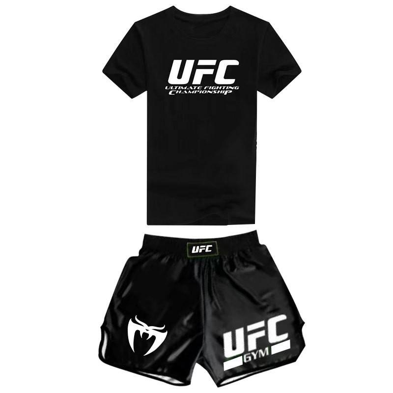 T-shirt a maniche corte UFC Venom da Boxe Rash Guard a maniche corte per Allenamento MMA BJJ Fightwear ad Asciugatura Rapida