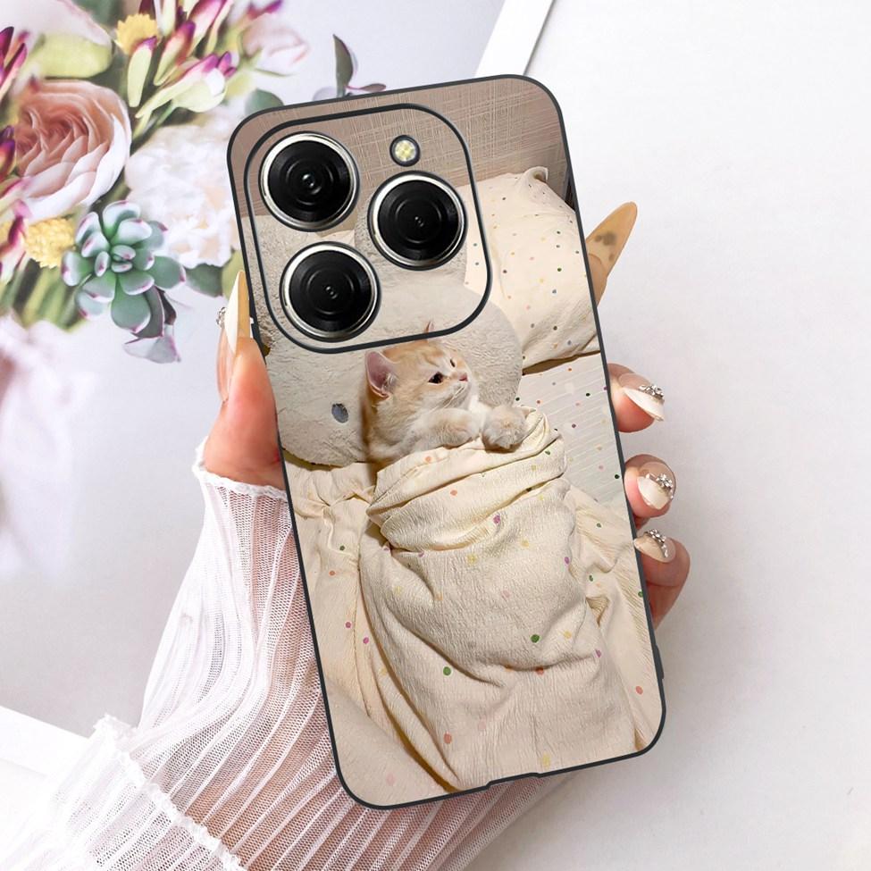 Case For Tecno Spark 20 Pro Cover KJ6 Cute Cat Fashion Butterfly Painted Casing For Techno Spark 20 Pro Bumper