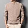 Wollpullover für Herren, Winter, neue Wolle, Rundhalsausschnitt, gestrickt, Hemd mit Boden, warmer Pullover für Herren