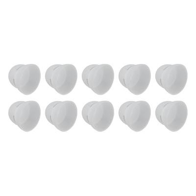 10PCS Hearing Aid Domes 12mm0.5in Double Layer Soft Silicone Washable Removable Anti StaticWhite