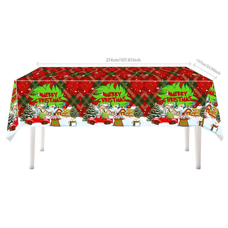 1Set Disposable Tableware Set Spoon X-mas Party Decorations Party Supplies Fork Happy New Year Paper Plates Merry Christmas