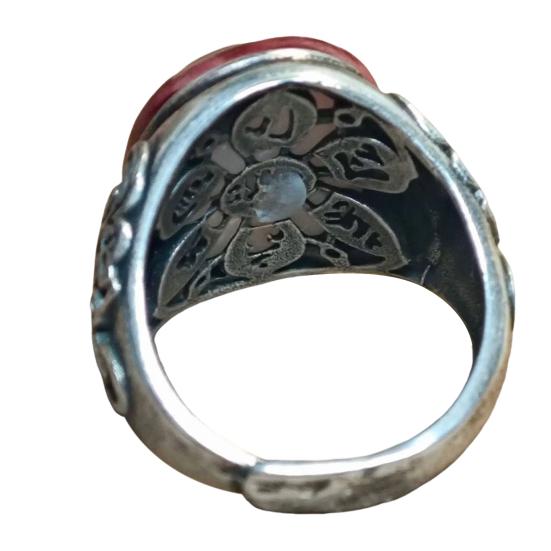 Eye of Veil Ring Handmade Resin Ring with Eye Design Waterproof Fading-Proof Adjustable Fit Vascular Details Ring