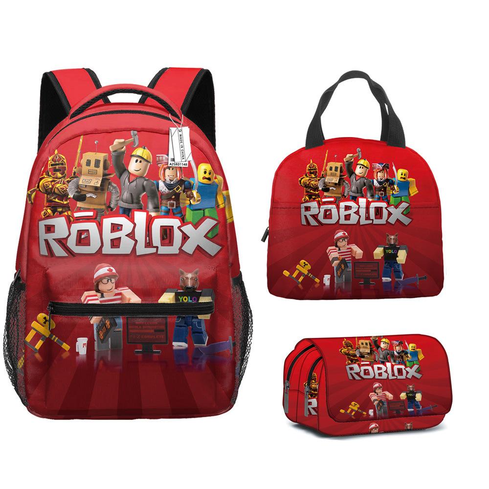 Zaino Tempo Libero Bambini Mondo Virtuale Zaino Scolastico Studente Borsa Pranzo Scatola Termica Astuccio