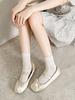 3 Pairs Women Summer Thin Mesh Socks Women Short Ssocks Student Solid Color Simple Summer Midsole Breathable Sports Socks