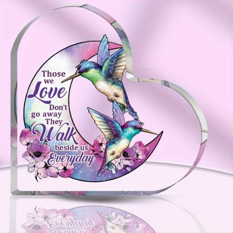 

Commemorative Christmas decorations, hummingbird acrylic decorations, funeral Christmas decorations acrylic, sympathy gi чистый