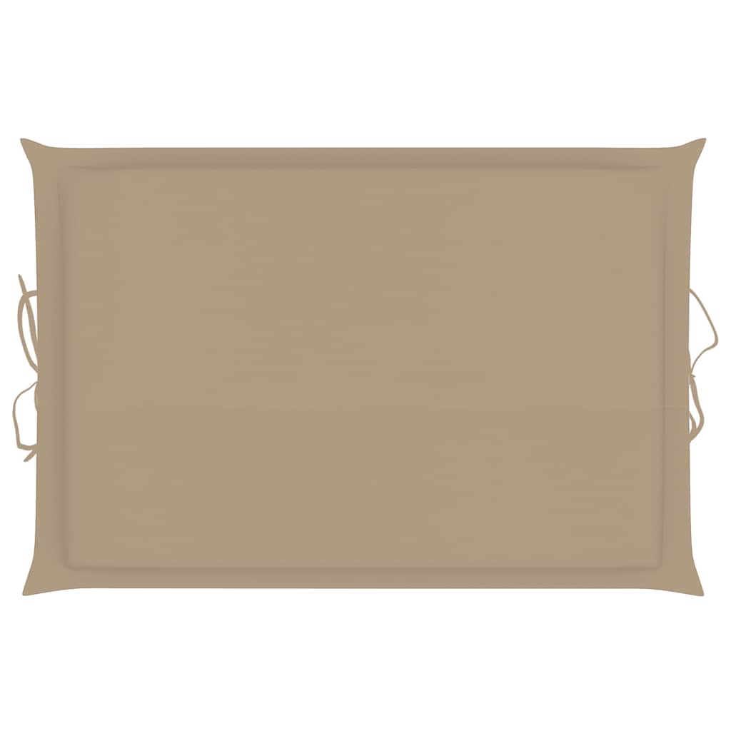 Folding Sun Lounger with Cushion Solid Acacia Wood