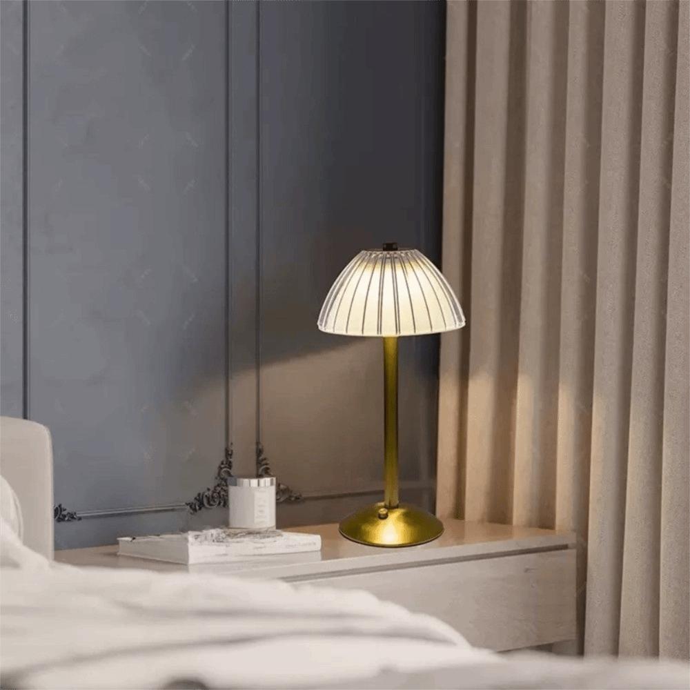 Vintage Nordic Style Table Lamp 3 Colors Dimmable Touch Control Lamp Cordless Small Gold Bedside Lamp Living Room