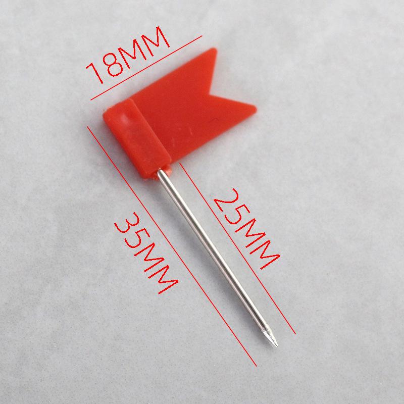 100-Piece Set of Small Red Map Pins for Soft Boards