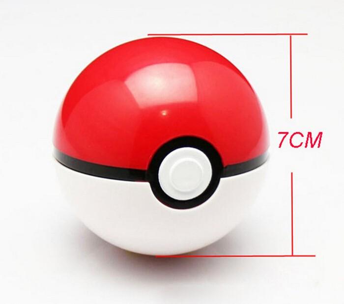 1Pc Pokeball + 1pc Free Random  Figures Inside 1:1 Anime Action & Toy Figures Christmas Gift for Children