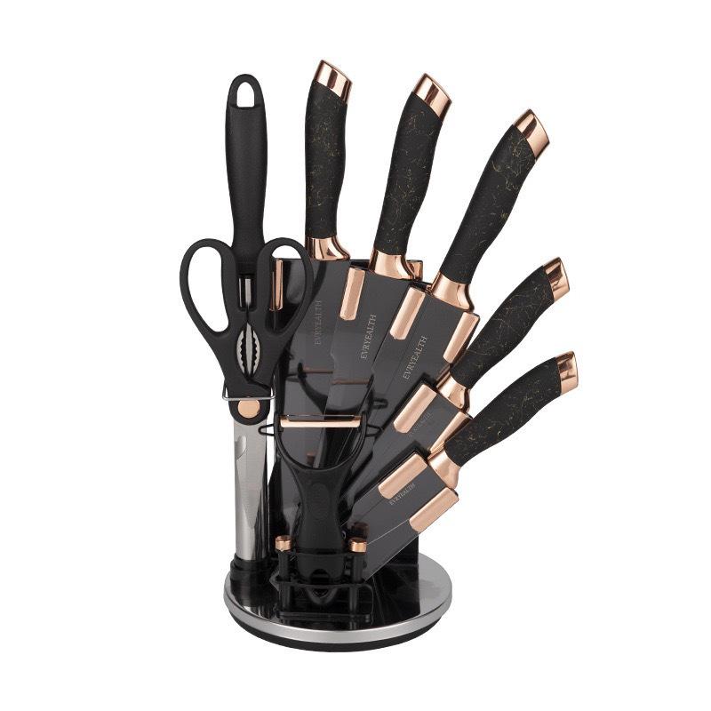 19-Piece Silicone Kitchen Knife Set with Holder: Chef Knife, Cooking Spoon, Shovel, and Household Cutlery.