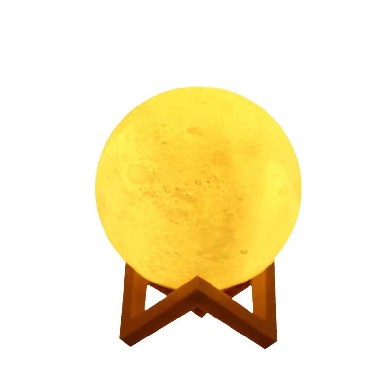 

1pc Moon Lamp, LED Night Lamp DIY Planet Lamp, Moon Ball Luminous Battery Model, Wooden Stand, Gifts for Girls Boys Women Men
