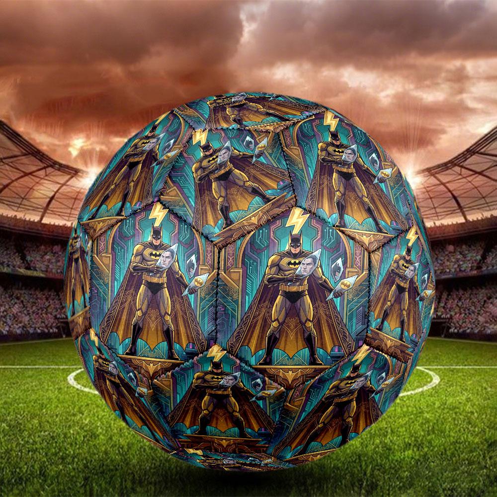 Batman Print Size 5 Soccer Ball, Standard Match Football for Sports Game and Team Practice, Ideal Gift for Soccer Fans