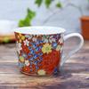 Waza No Kura Kutani Ware Mug, Red Flower Design, High-Quality Ceramic, Made In Japan, Perfect Gift for 60th Birthdays