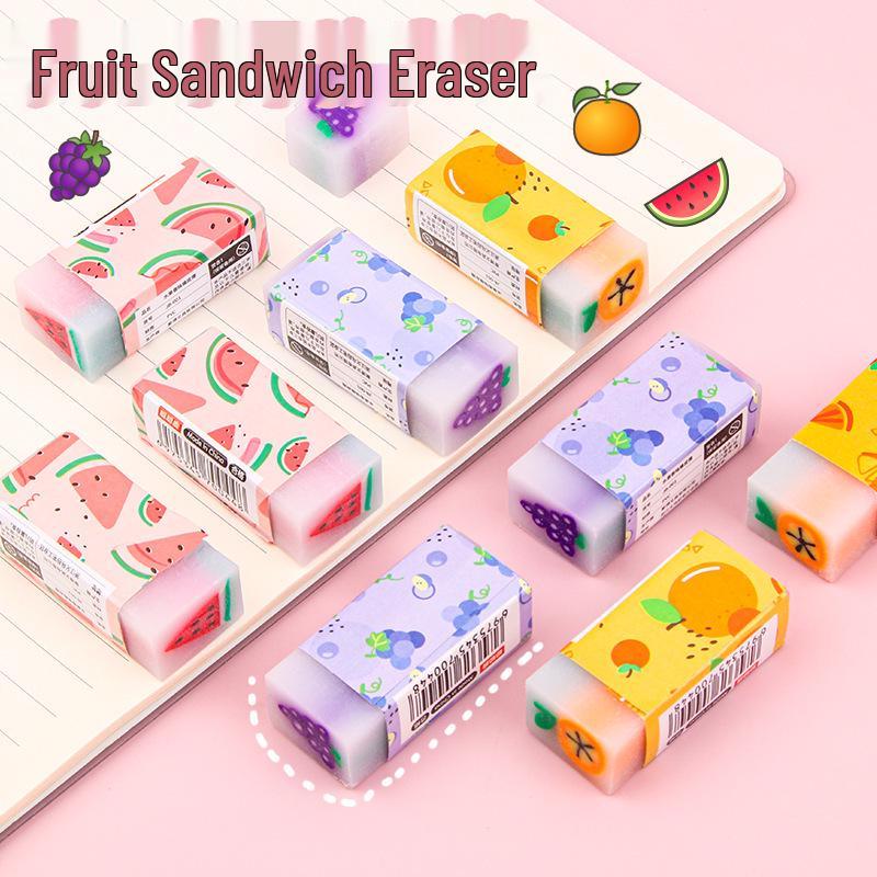 Creative Scented Fruit-Filled Jelly Eraser - Student-Specific, Sliceable, Clean, Ideal for Kids.