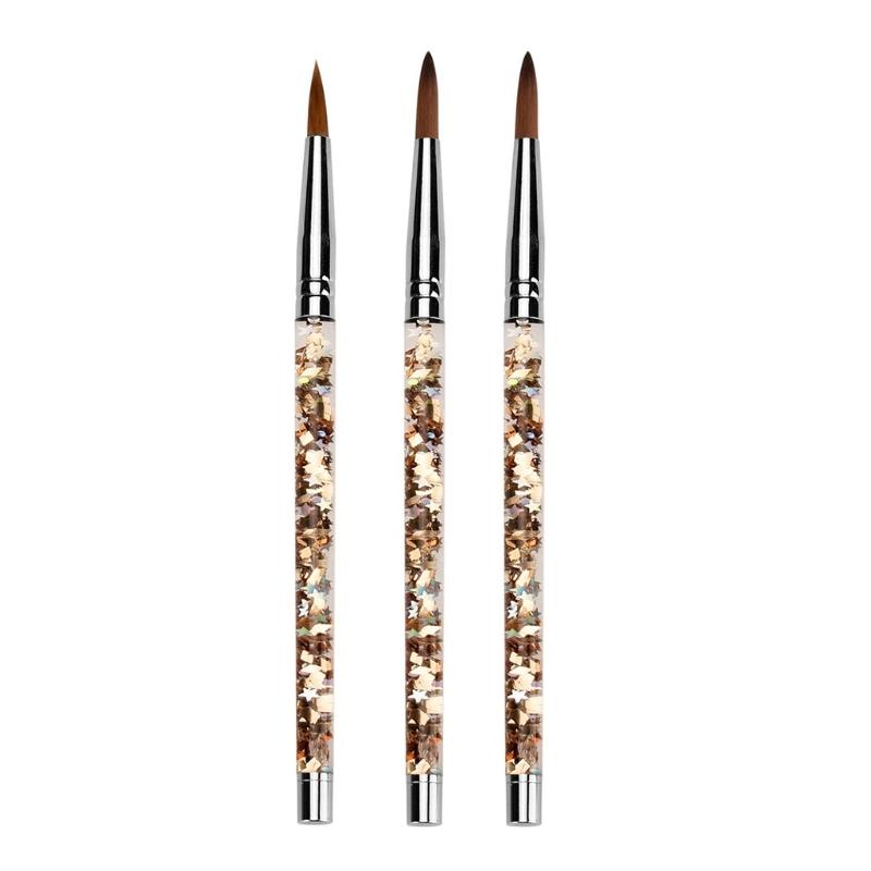 Nail Art Brush Nail Brush for Nail Art for Home Use and Professional Nail Salon Gel Nail Art Brush Clear Acrylic Handle