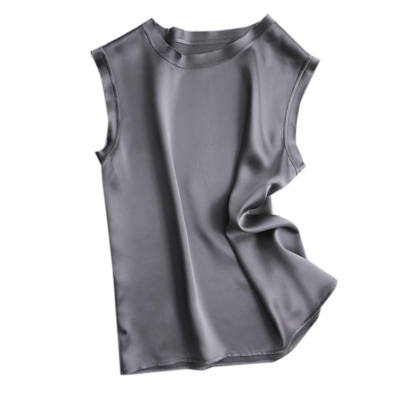 Plus Size Women's Silk Satin Camisole Vest - Mulberry Silk Base Layer Top