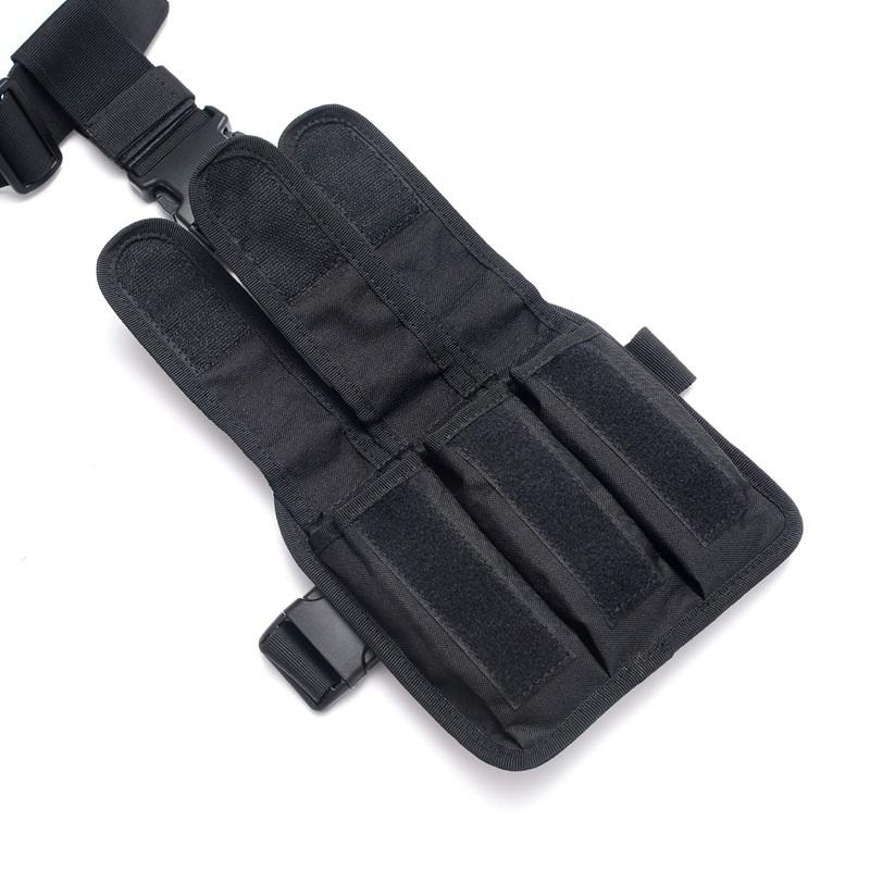 Black Nylon Waistband And Right Left Legs Bag