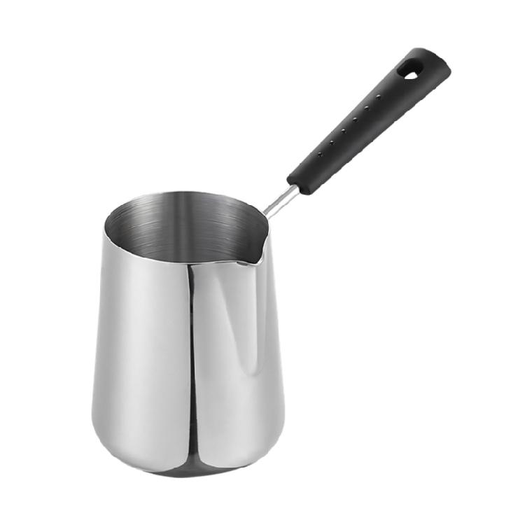 

Stainless Steel Coffee Pot With Accurate Measurements Ergonomic Long Handle Hot Milk Cup for Hotel Cafes 1