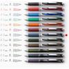 Pentel Ballpoint Pen Gel Ink Gel Knock Type 0.5mm Silver Shaft BLN75Z-CA Blue Black 10