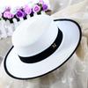 Chic Japanese Summer Women's Straw Fedora for Outdoor Vacation and Beach