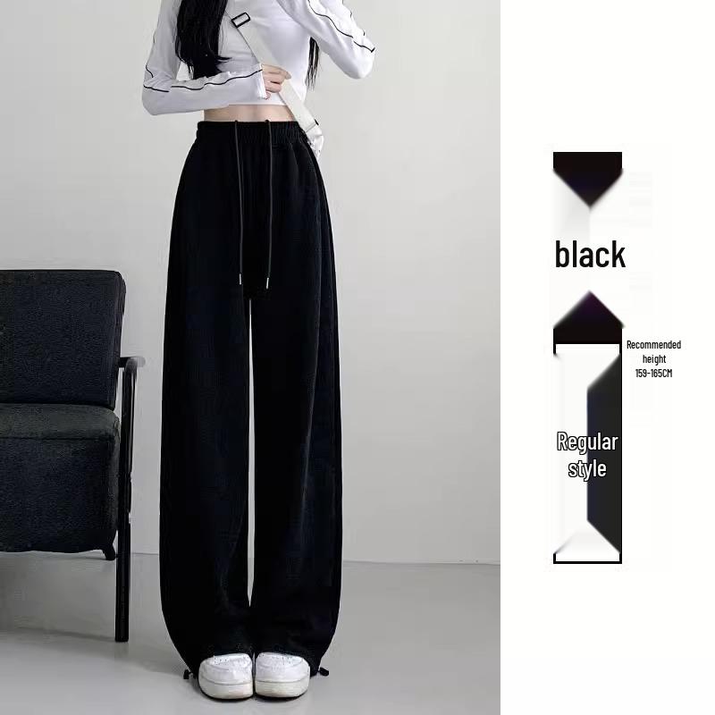 Pantaloni Larghi Grigio a Vita Alta Stile Americano - Collezione Primavera/Autunno 2025