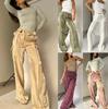 2025 European & American Spring/Summer Fashion: Casual Multi-color Loose Zipper Vacation Trousers